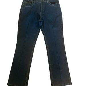 Cato Women's Boot Cut Jeans - Dark Blue-Size 14P‎